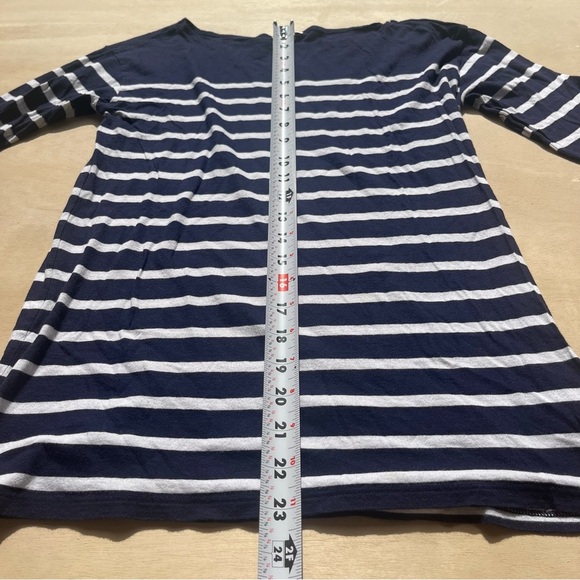 Vintage Gap Casual Striped Navy Long Sleeve Crew full length Shirt women’s xs - Picture 4 of 8
